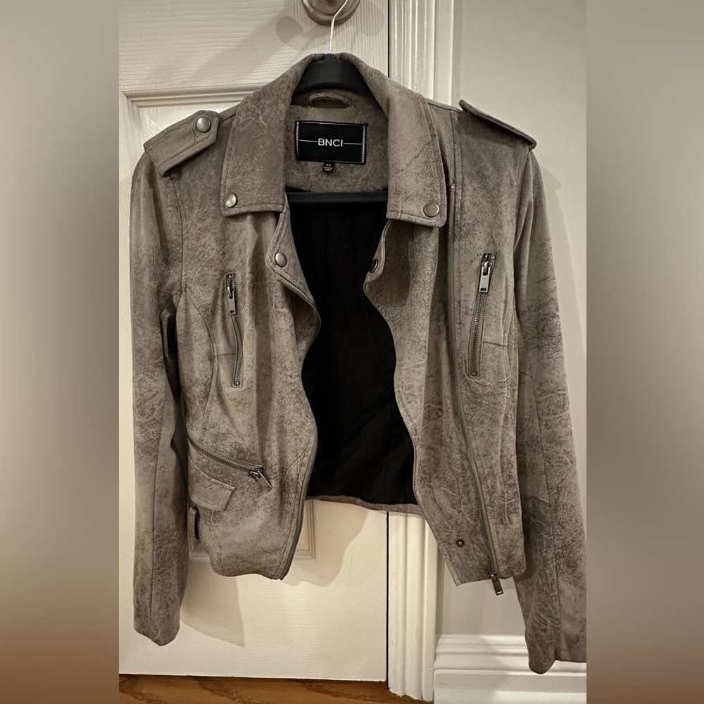BNCI Nordstrom Gray Faux Suede Jacket